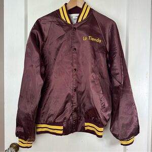 Vintage Satin Bomber Jacket